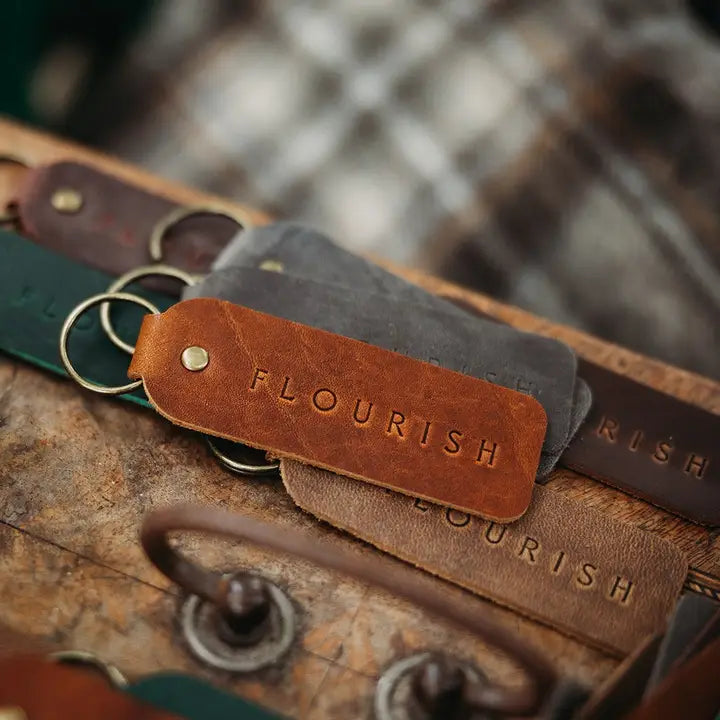 Affirmation Leather Keyrings