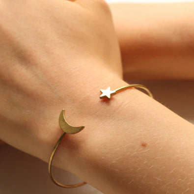 Star and Moon Bangle