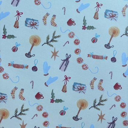 Festive Illustrated Wrapping Paper