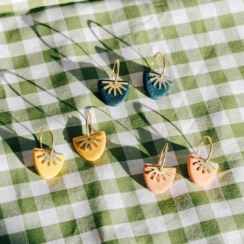 Sunset hoop earrings
