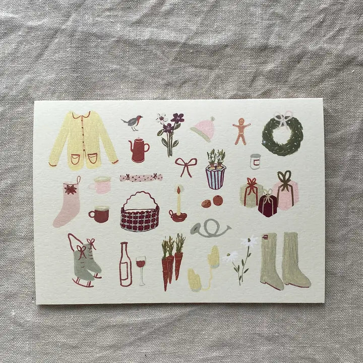 Festive Illustrated Greeting Cards