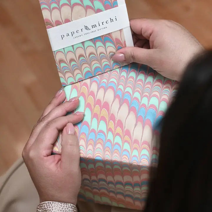 Marbled Cotton Wrapping Paper