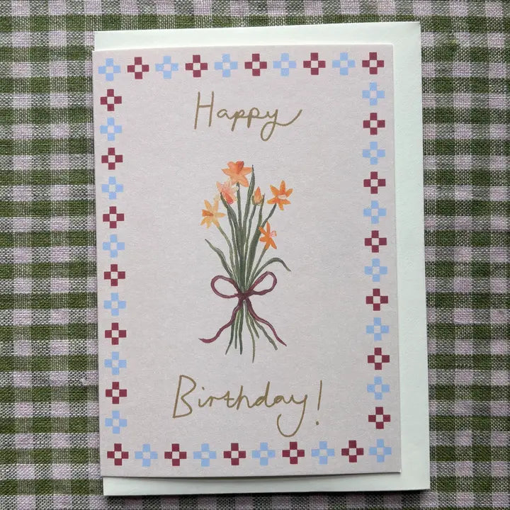 Folk Birthday Wishes Card