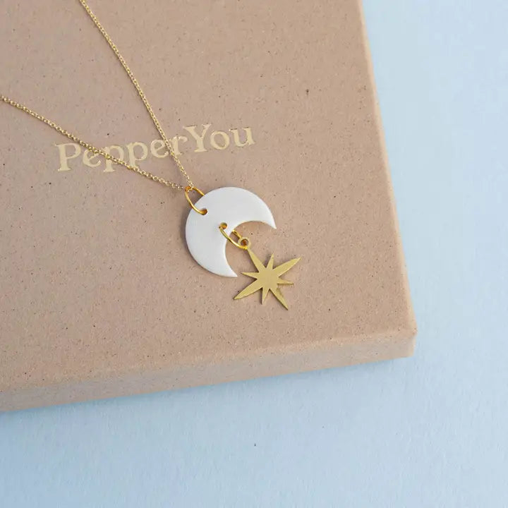Star and Moon Necklace
