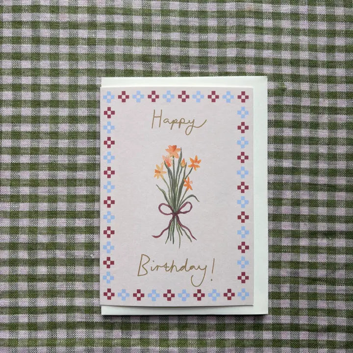 Folk Birthday Wishes Card