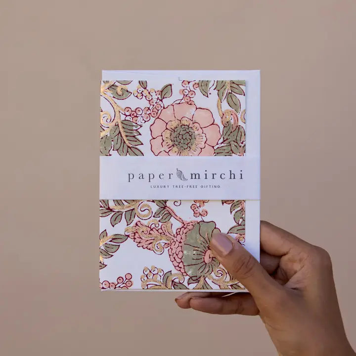 Floral Block Print Cards
