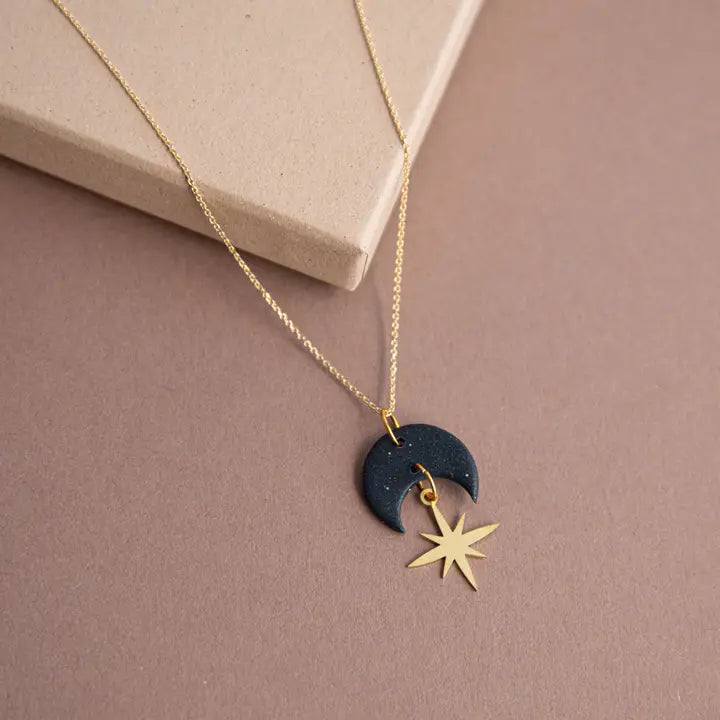 Star and Moon Necklace