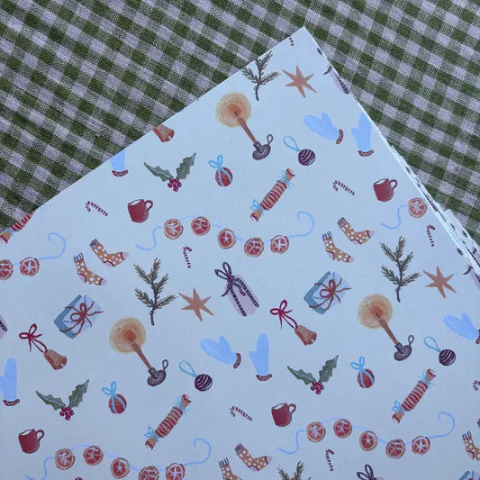 Festive Illustrated Wrapping Paper