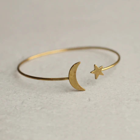 Star and Moon Bangle
