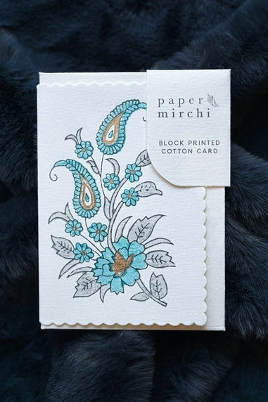 Floral Block Print Cards