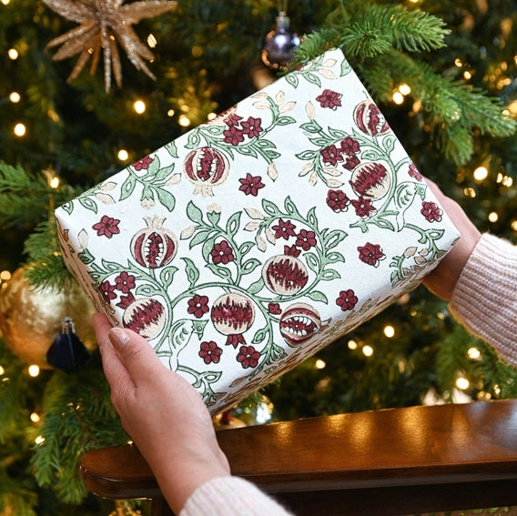 Festive Floral Wrapping Paper