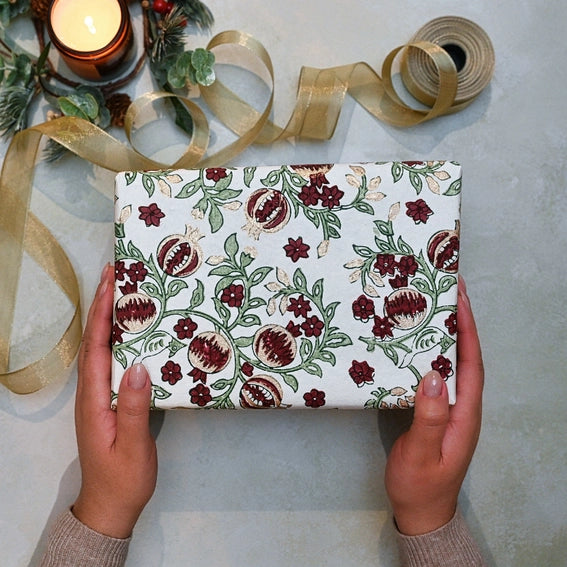 Festive Floral Wrapping Paper
