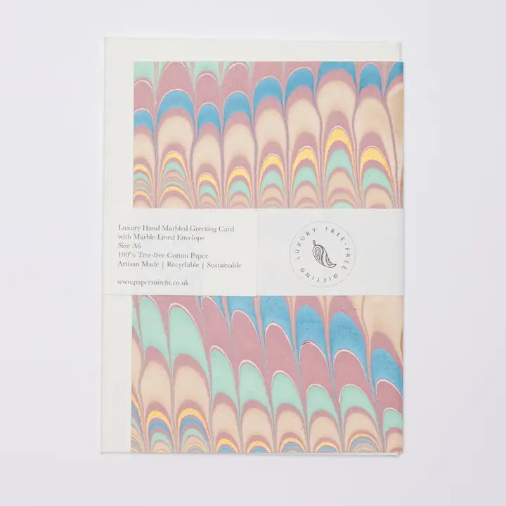 Marbled Cotton Card