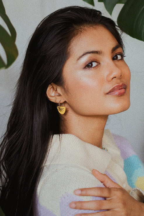 Sunset hoop earrings