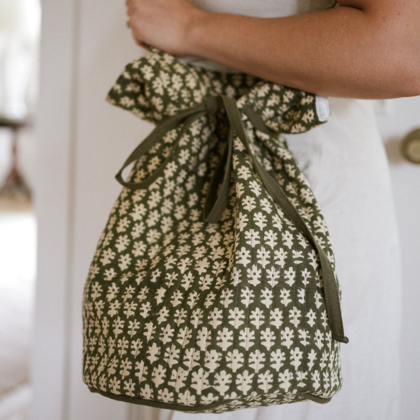 Block Print Duffle Bags