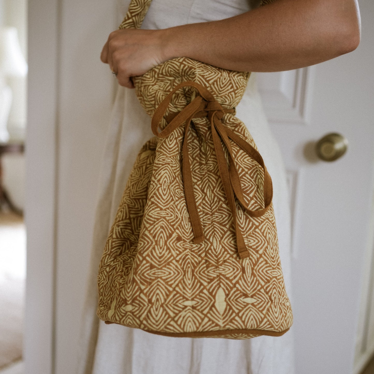 Block Print Duffle Bags