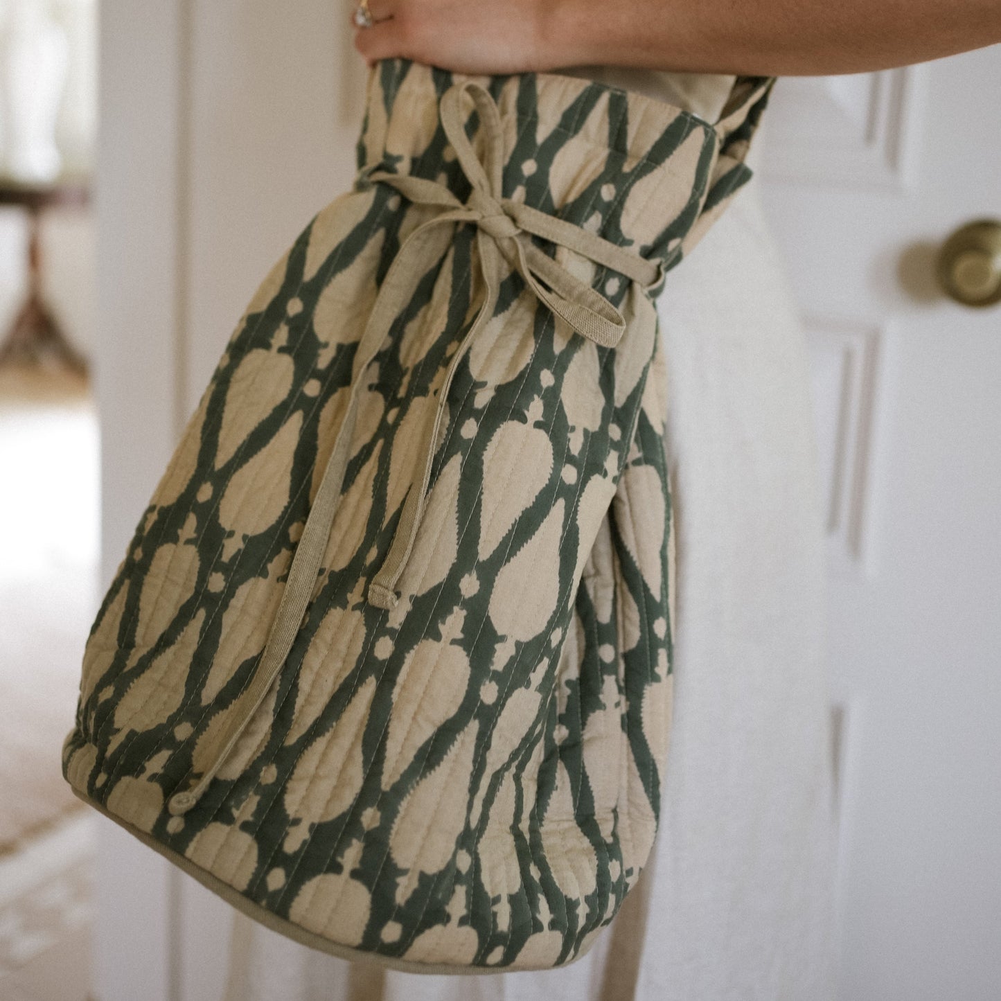 Block Print Duffle Bags