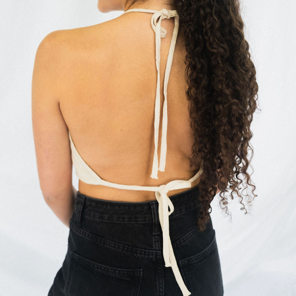 'Calla' Halter Neck Tie Top
