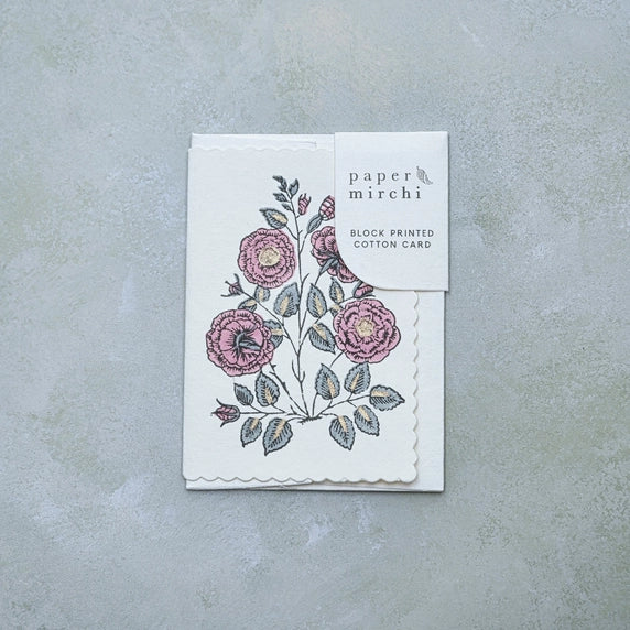 Floral Block Print Cards