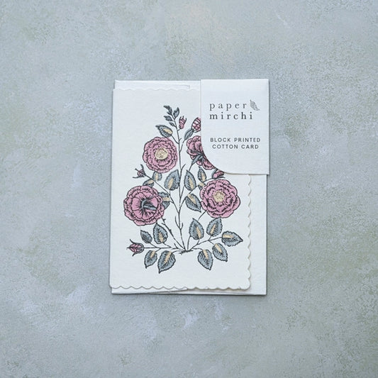 Floral Block Print Cards