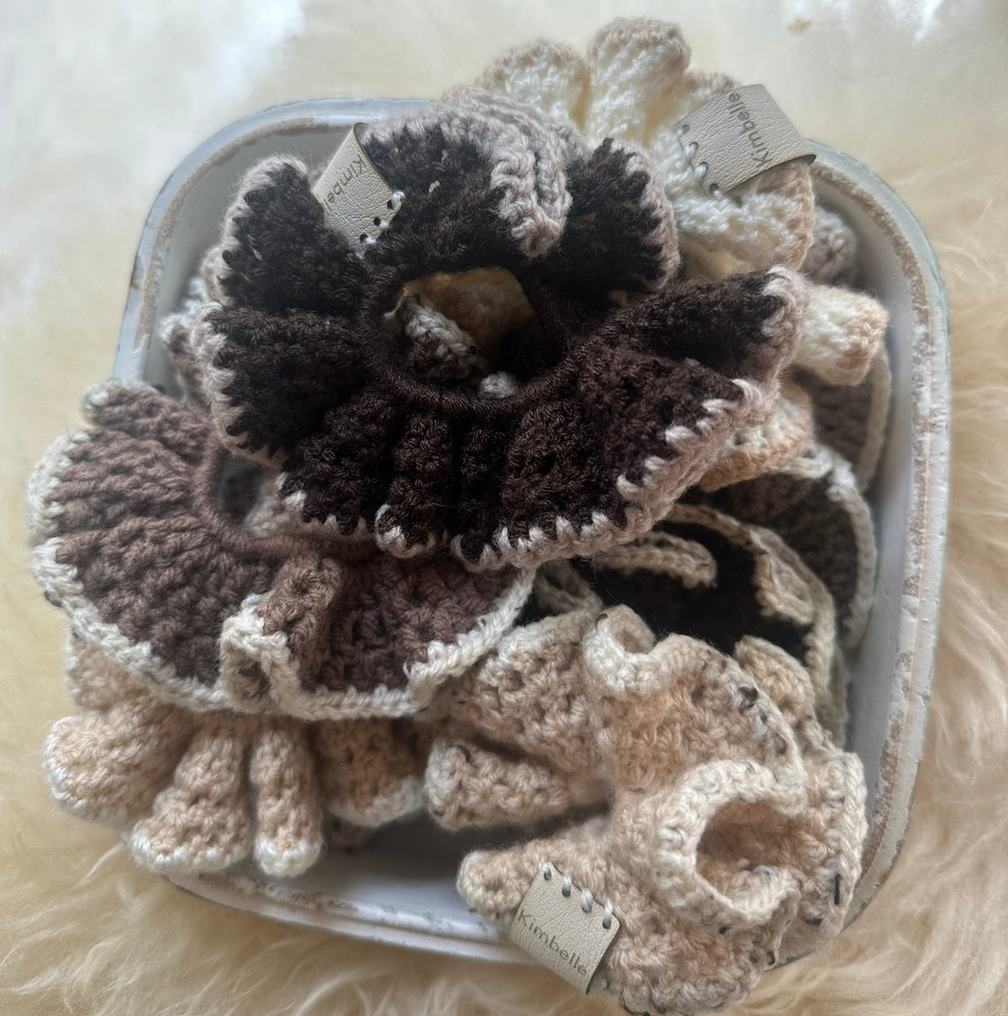 Crochet Frill Scrunchies