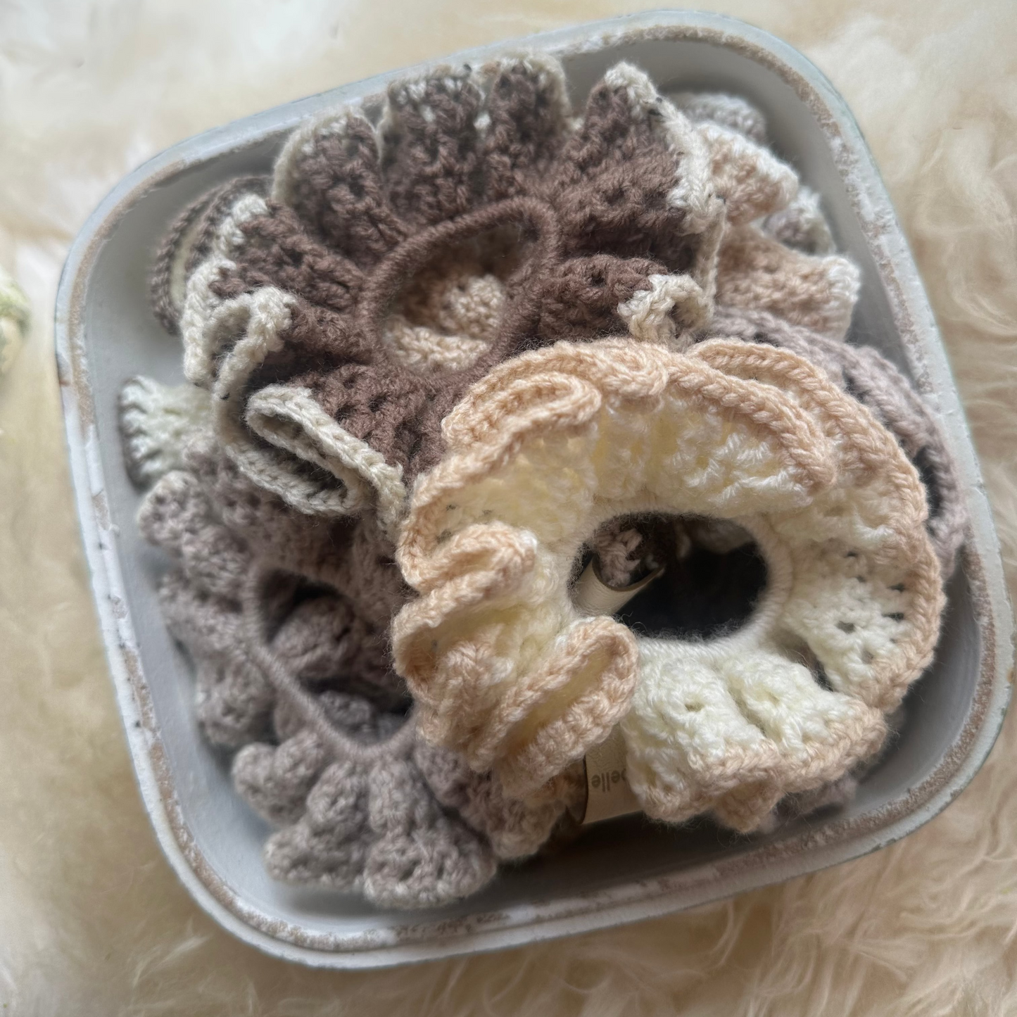 Crochet Frill Scrunchies