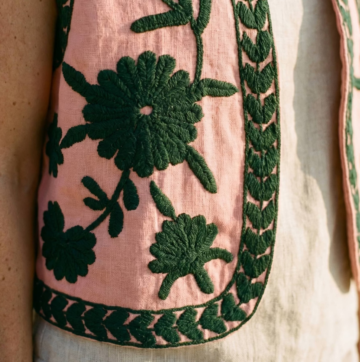 Velvet Embroidered Vest