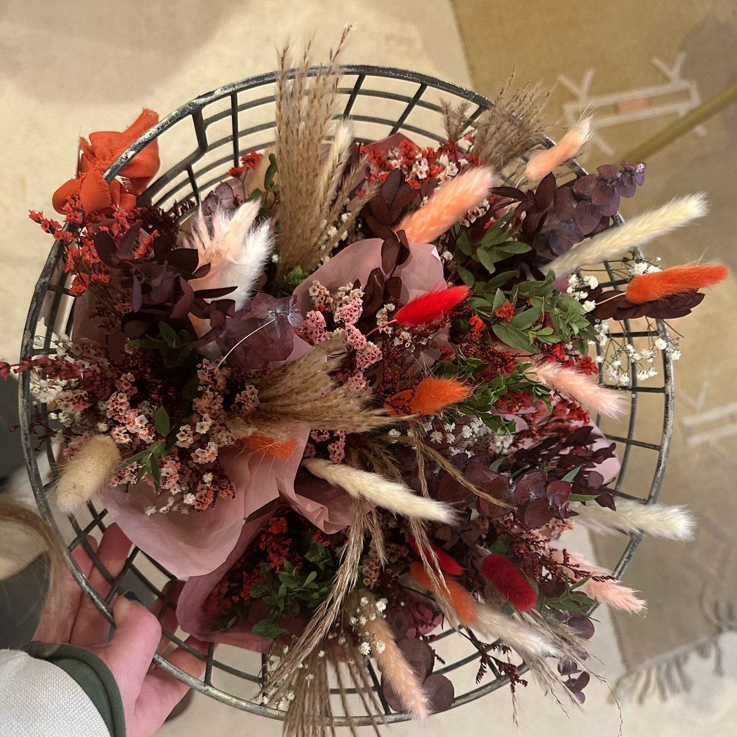 Valentines Dried Flower Bouquets