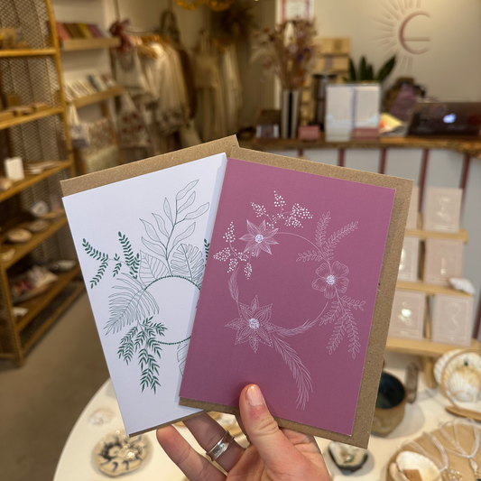 Floral Wreath Greeting Cards