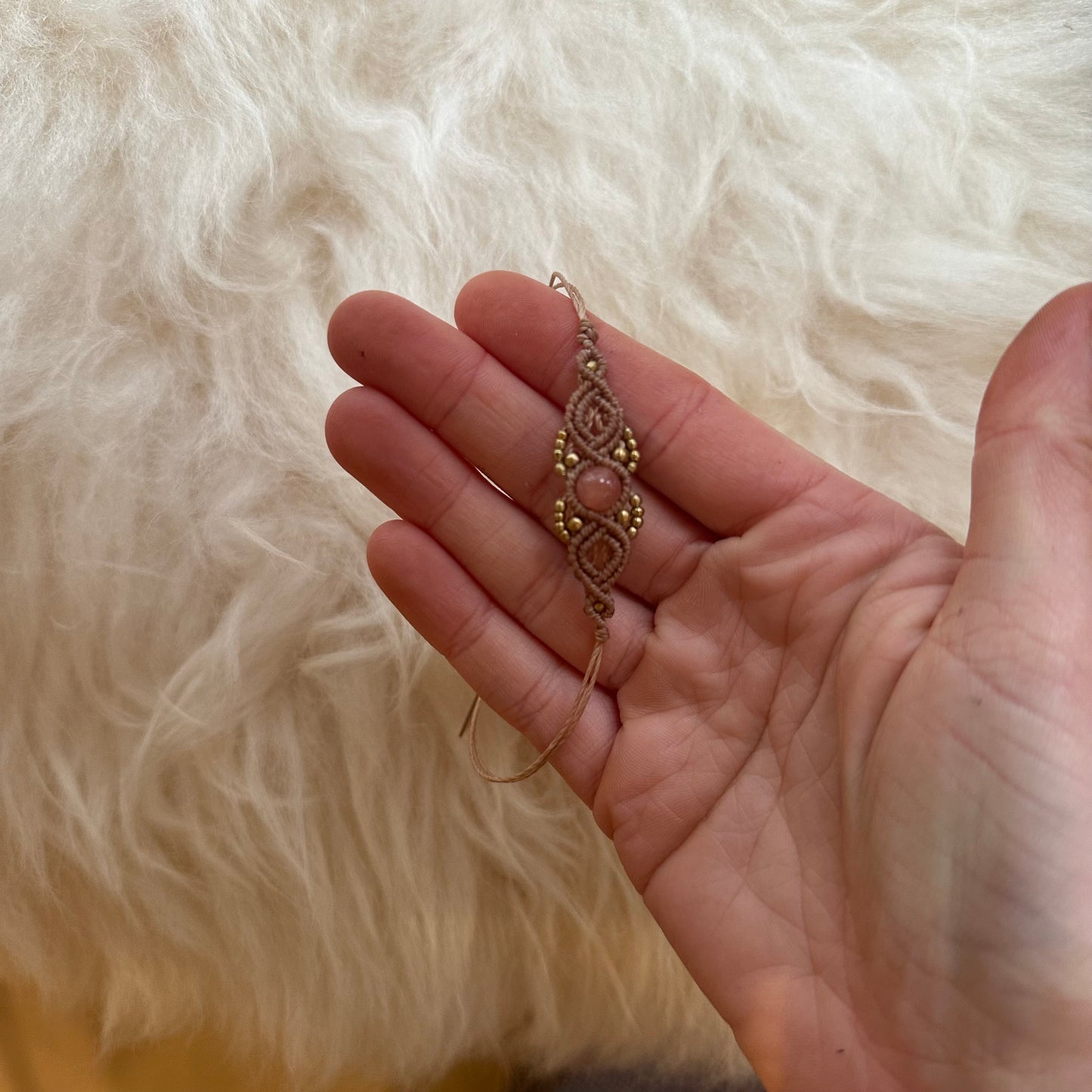 Sunstone Macrame Bracelet