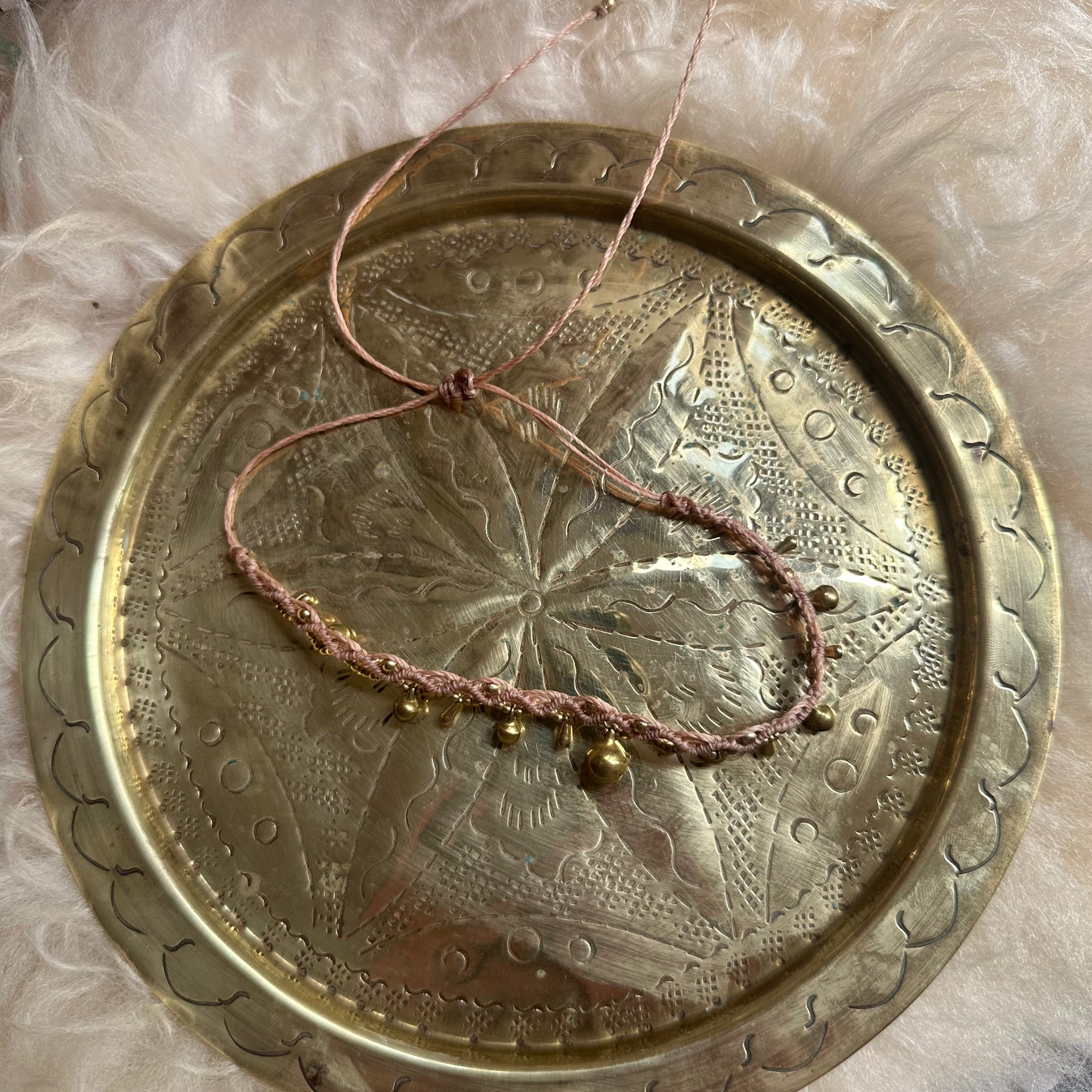 Macrame Anklet with Bells
