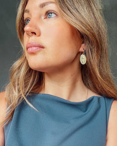 Celestial Seaweed Hoop Earrings