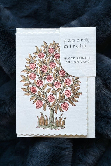 Floral Block Print Cards