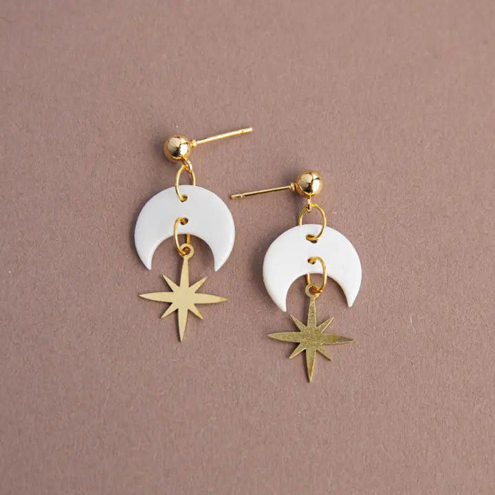 Star and Moon Earrings