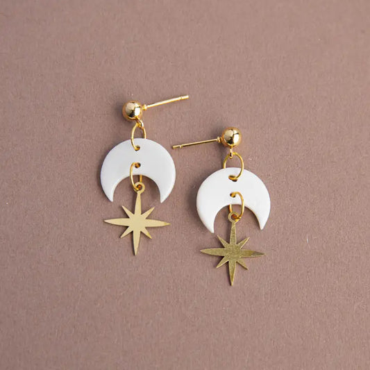Star and Moon Earrings