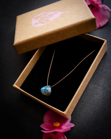 Vegan silk crystal Necklace