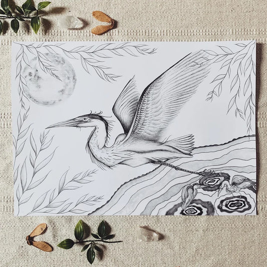 Heron Print